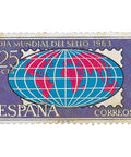 1962 25 Spanish Céntimo Spain Stamp World Stamp Day