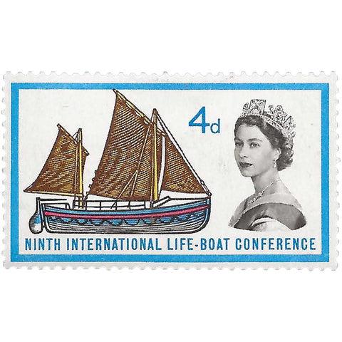 1963 4 d Elizabeth II Stamp United Kingdom 19th - century Lifeboats International Lifeboat Conference