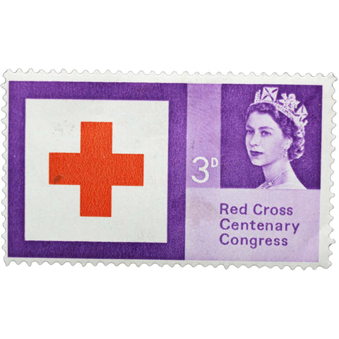 1963 Stamp United Kingdom 3 d - British Penny Elizabeth II Red Cross Centenary Congress