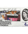 1964 4 d Elizabeth II Stamp United Kingdom International Geographical Congress