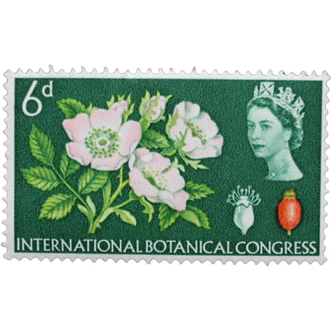 1964 Stamp United Kingdom 6 d - British Penny Elizabeth II Botanical congress