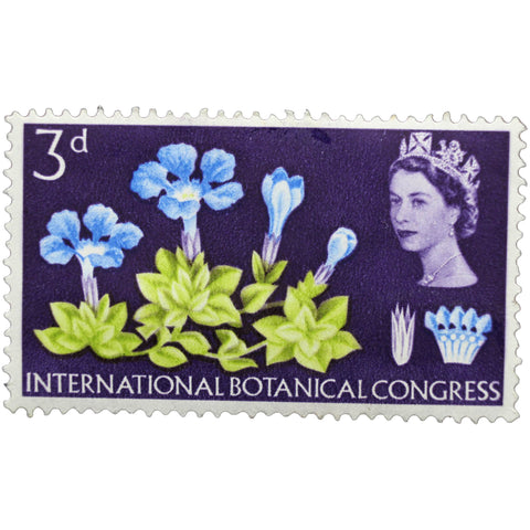 1964 Stamp United Kingdom 3 d - British Penny Elizabeth II Botanical congress