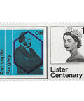 1965 1 Shilling Elizabeth II Stamp United Kingdom Lister and Chemical Symbols Lord Joseph