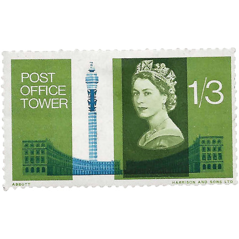 1965 1.3 shilling Elizabeth II Stamp United Kingdom Post Office Tower