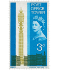1965 3d Elizabeth II Stamp United Kingdom Post Office Tower