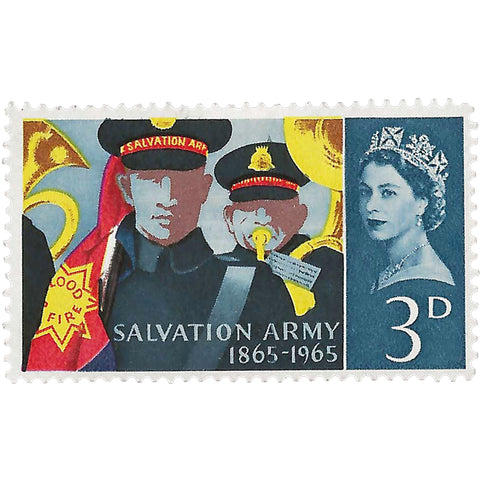 1965 3 d Elizabeth II Stamp United Kingdom Bandsmen and Banner Salvation Army