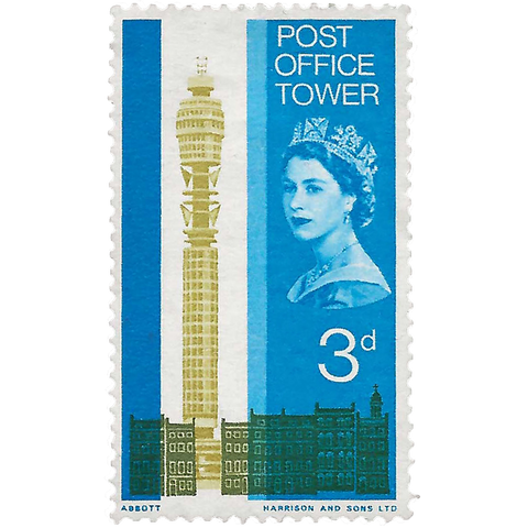 1965 3d Elizabeth II Stamp United Kingdom Post Office Tower