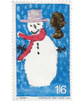 1966 1.6 Shilling Elizabeth II Stamp United Kingdom Snowman Christmas 1966 - Children's Paintings