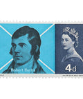 1966 4 d Elizabeth II Stamp United Kingdom Robert Burns (after Skirving chalk drawing)
