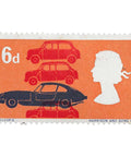 1966 6 d Elizabeth II Stamp United Kingdom British Technology Motor - cars