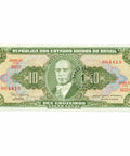 1966 Brazil 10 Cruzeiros Banknote