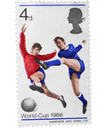1966 Stamp United Kingdom Elizabeth II 4 d - British Penny World Cup Football Championship