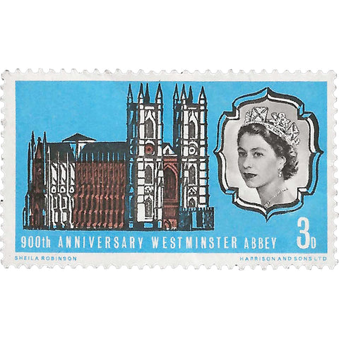 1966 3 d Elizabeth II Stamp United Kingdom 900th Anniversary of Westminster Abbey