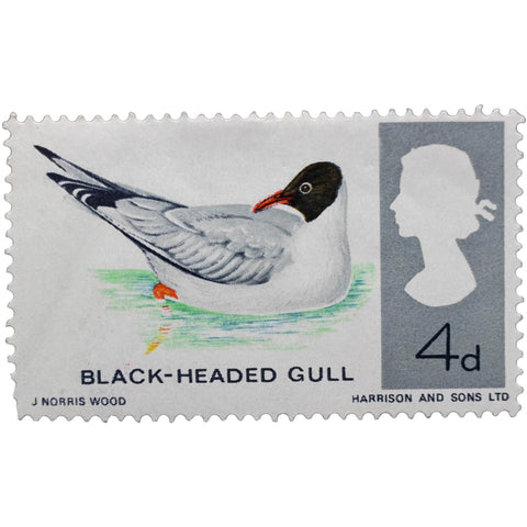 1966 Stamp United Kingdom 4 d - British Penny Elizabeth II Black-headed Gull (Larus ridibundus) - Phosphor