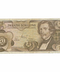 1967 Austria 20 Schilling Banknote