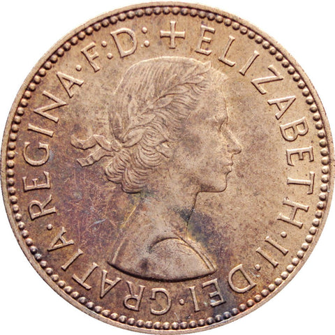 1967 Half Penny Elizabeth II Coin 1st portrait