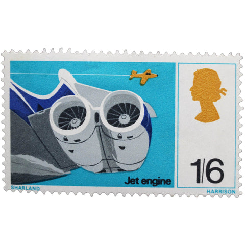1967 Stamp United Kingdom 1 / 6 - British Shilling Elizabeth II Vickers VC - 10 twin jet engines