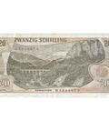 1967 20 Schilling Austria Banknote Portrait of Carl Ritter von Ghega