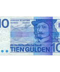 1968 Netherlands 10 Gulden Banknote