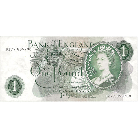 1970 - 1978 England 1 Pound Banknote