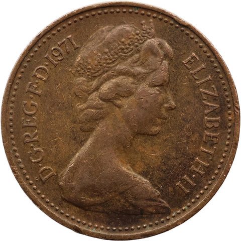 1971 One New Penny United Kingdom Coin Mint London