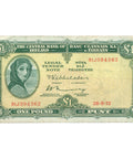 1972 Ireland One Pound Banknote