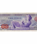 1974 100 Pesos Mexico Banknote Portrait of V. Carranza