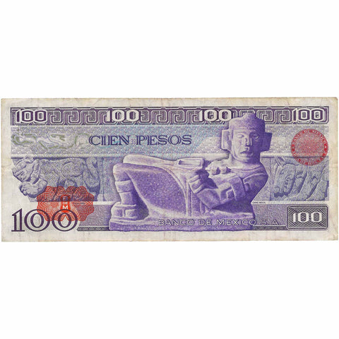 1974 100 Pesos Mexico Banknote Portrait of V. Carranza