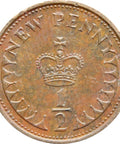 1975 Half New Penny Elizabeth II Coin