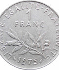 1975 One Franc France Coin