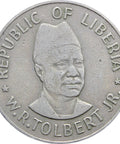 1976 50 Cents Liberia Coin president William Richard Tolbert Jr.