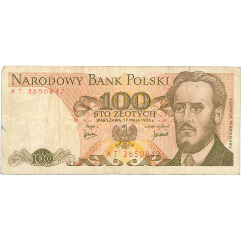 1976 Poland 100 Złotych Banknote