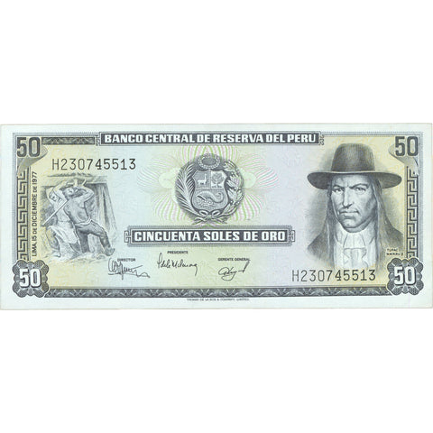1977 Peru 50 Soles de Oro Banknote