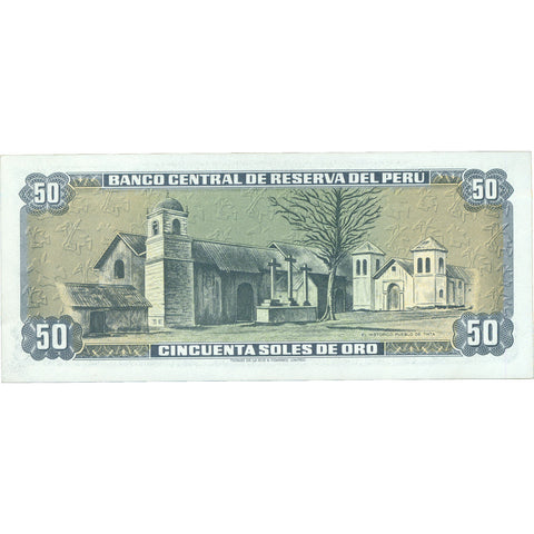 1977 Peru 50 Soles de Oro Banknote