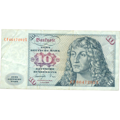 1977 Germany 10 Deutsche Mark Banknote