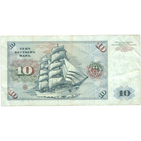 1977 Germany 10 Deutsche Mark Banknote