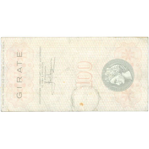 1977 Italy 100 Lire Banknote 
