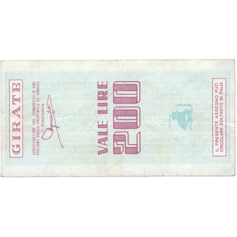 1977 Italy 200 Lire Banknote