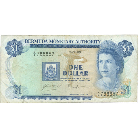 1978 Bermuda 1 Dollar Banknote