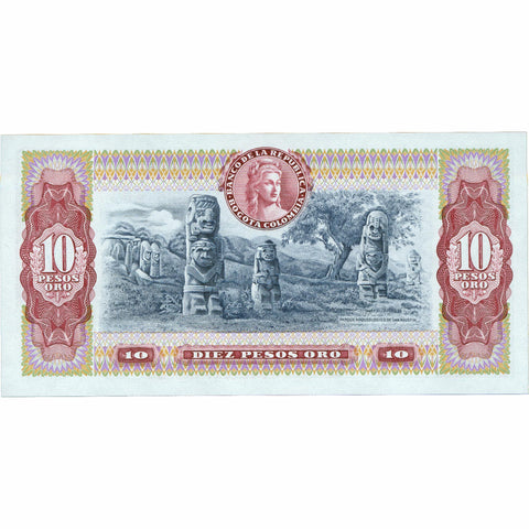 1980 Colombia 10 Pesos Oro Banknote