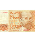 1980 Spain 200 Pesetas Banknote