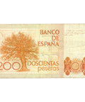 1980 Spain 200 Pesetas Banknote