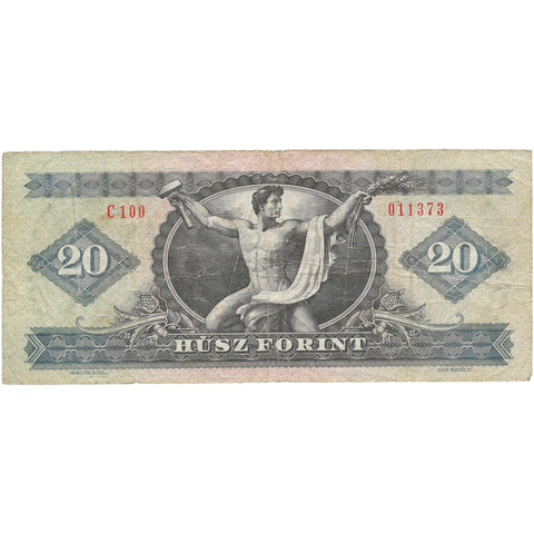 1980 20 Forint Hungary Banknote Portrait of György Dózsa