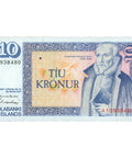 1981 Iceland 10 Kronur Banknote
