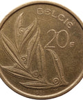 1981 20 Francs Belgium Baudouin I Coin Dutch text