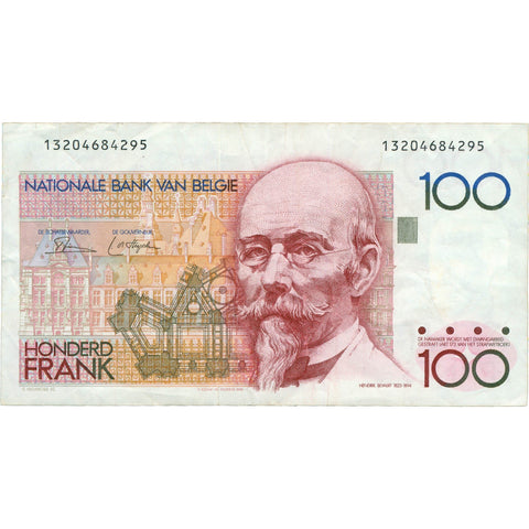 1982 Belgium 100 Francs Banknote