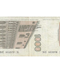 1982 Italy 1000 Lire Banknote Signature Ciampi and Stevani