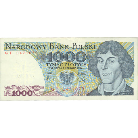 1982 Poland 1000 Złotych Banknote