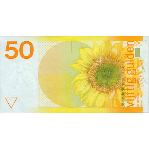 1982 Netherlands 50 Gulden Banknote