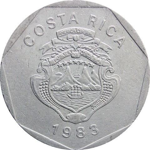 1983 5 Colones Costa Rica Coin
